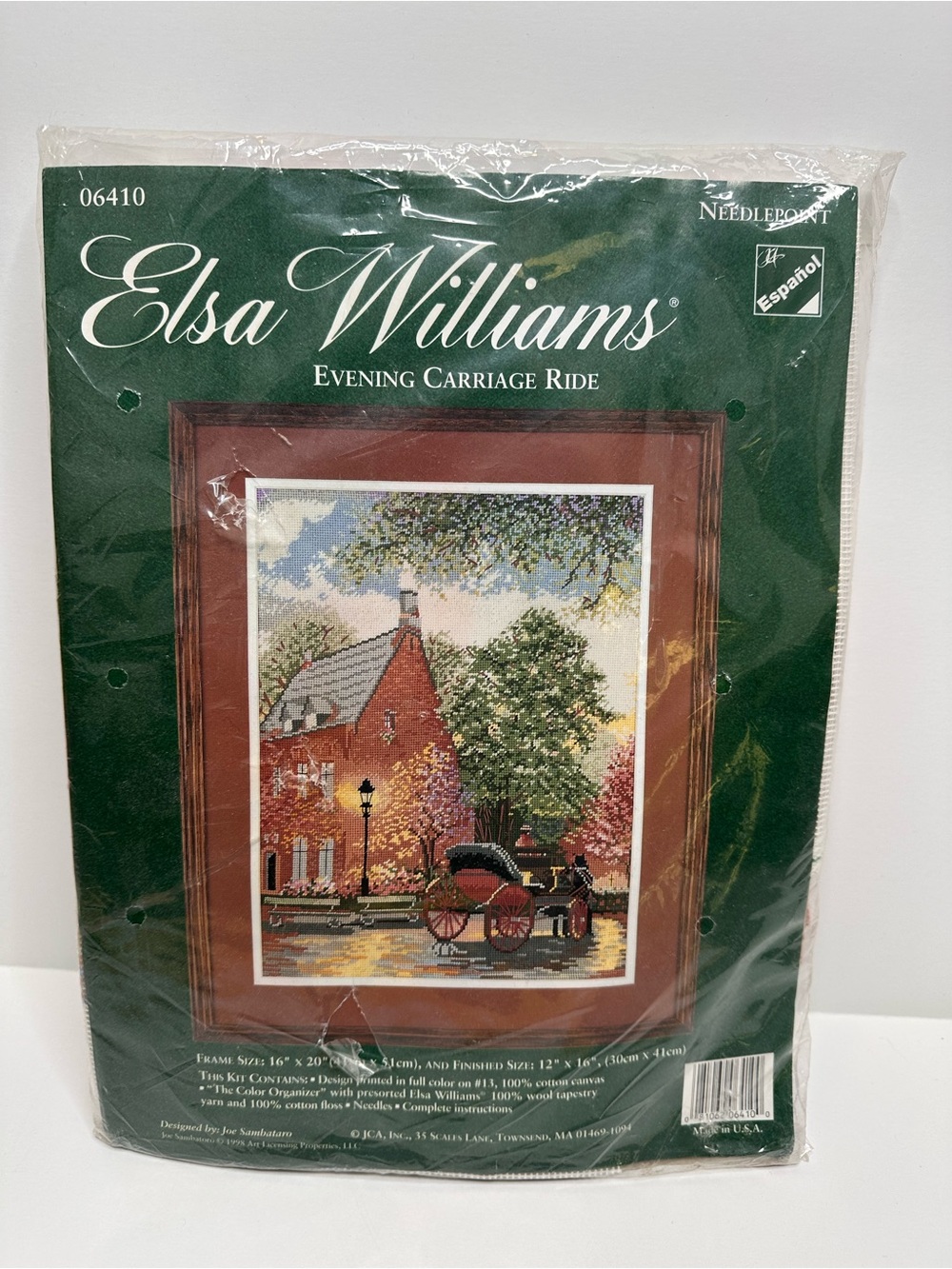 Elsa Williams Evening Carriage Ride Needlepoint Kit #06410 w/Wool Yarn NEW!